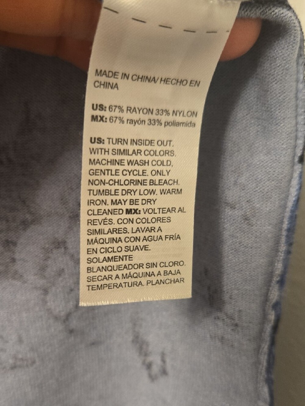 Chico's Navy Cardigan with Light Blue Floral Motif - Picture 3 of 6